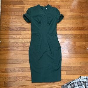Miss candyfloss wiggle Elegant Green Dress small